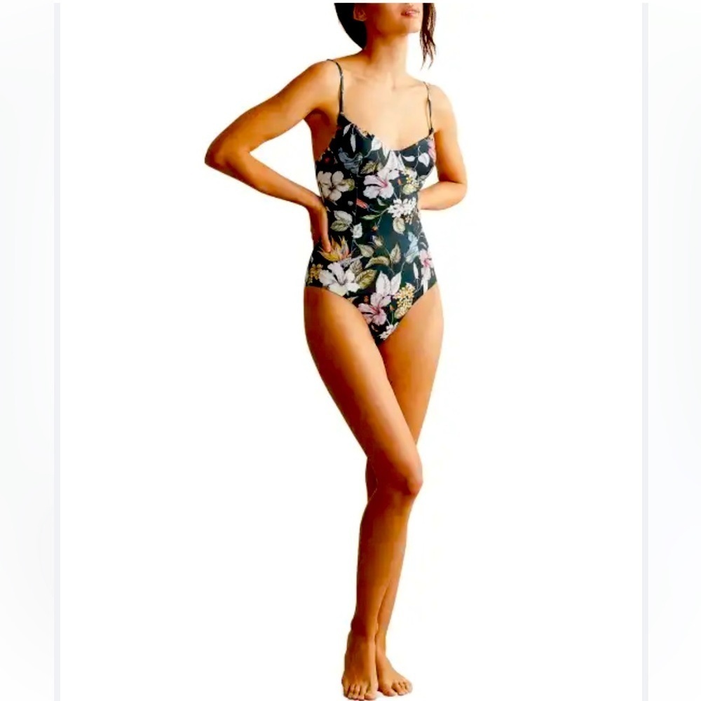 Onia Chelsea Floral One-Piece Swimsuit Size SP